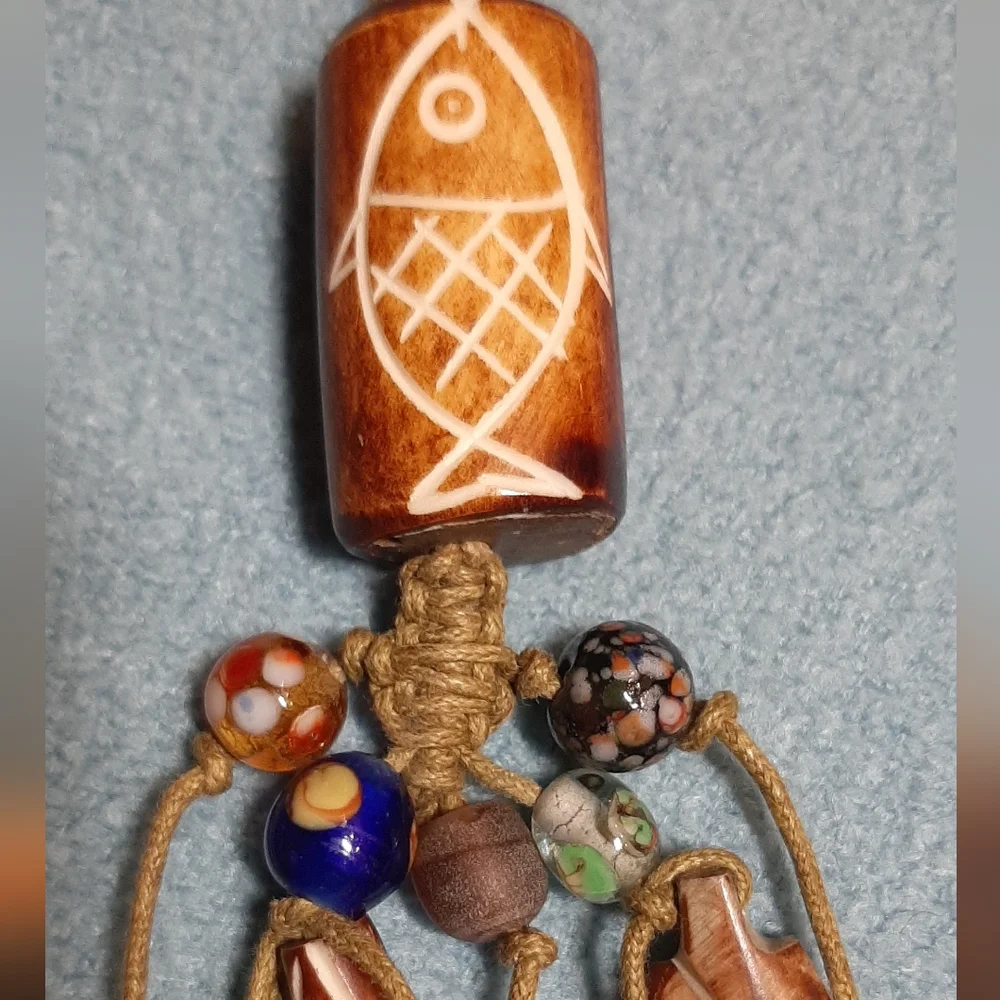Wood Keychain w/ Charms